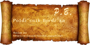 Polácsik Boróka névjegykártya